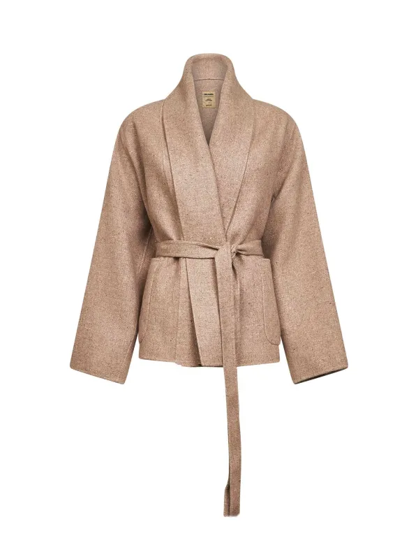 Beige Cashmere-Blend Kimono Jacket sold by Lord & Taylor