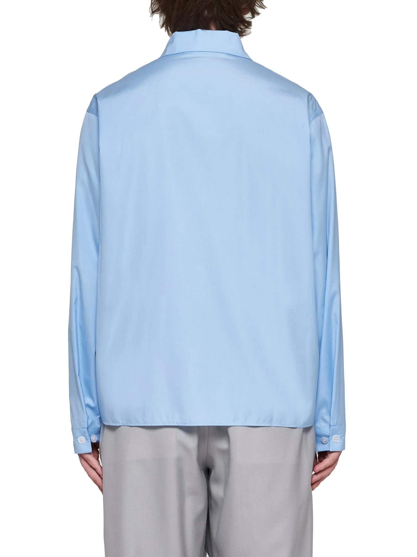 Light Blue Cotton Poplin Shirt sold by Lord & Taylor product image thumbnail 4