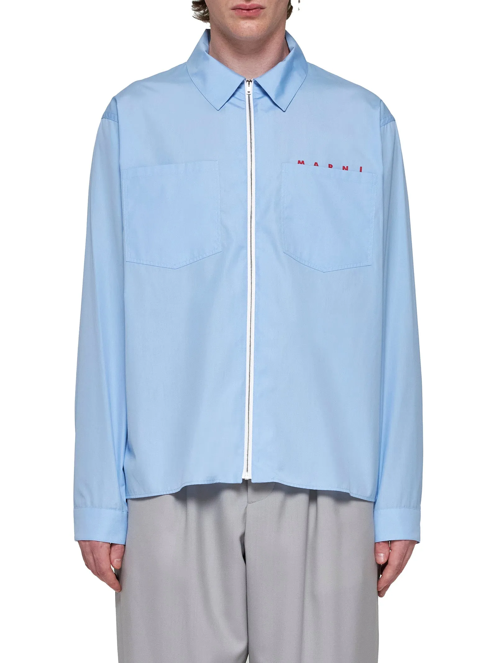Light Blue Cotton Poplin Shirt sold by Lord & Taylor product image thumbnail 3