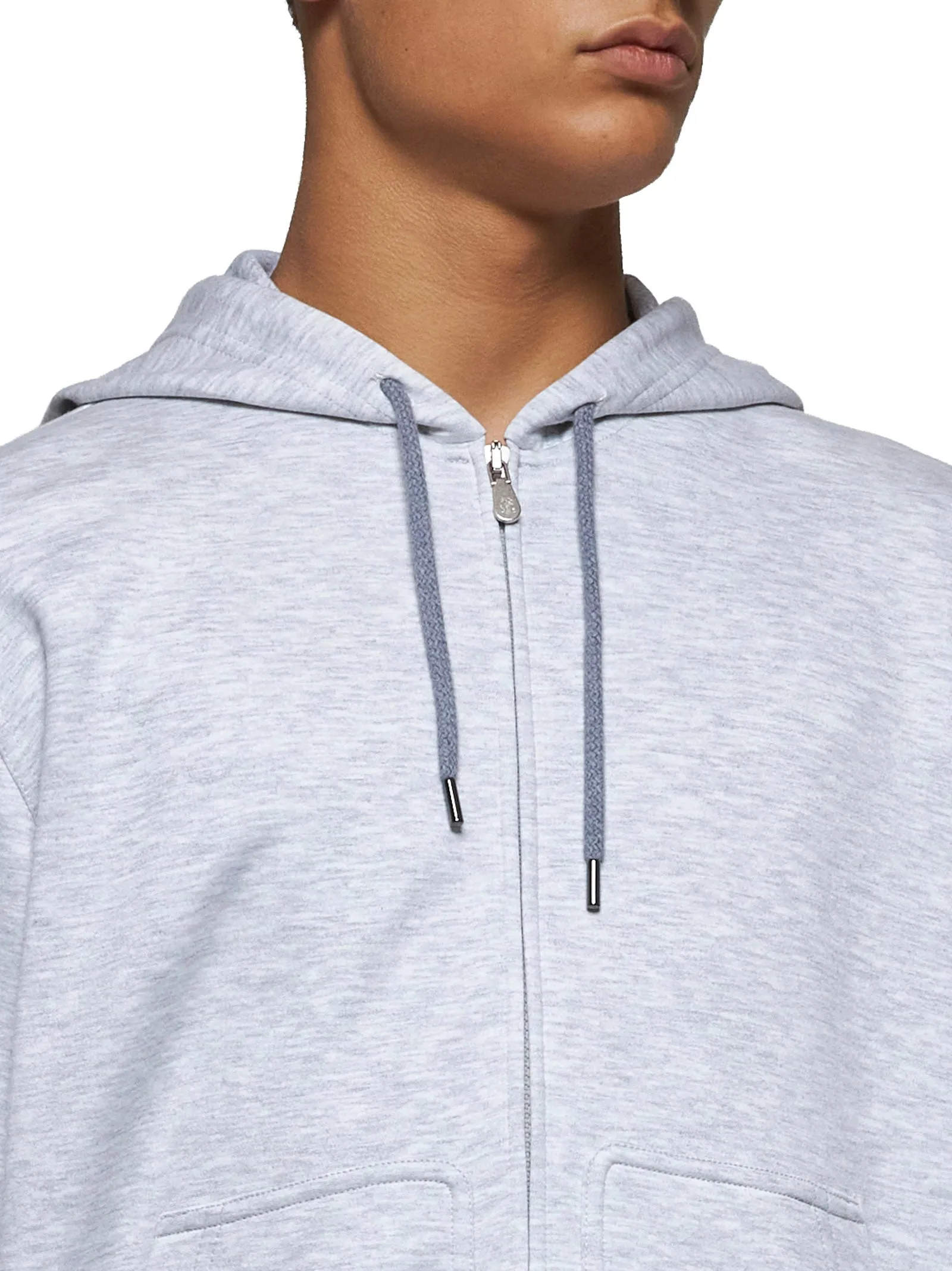 Cotton-Cashmere Zip Hoodie in Ivory sold by Lord & Taylor product image thumbnail 4