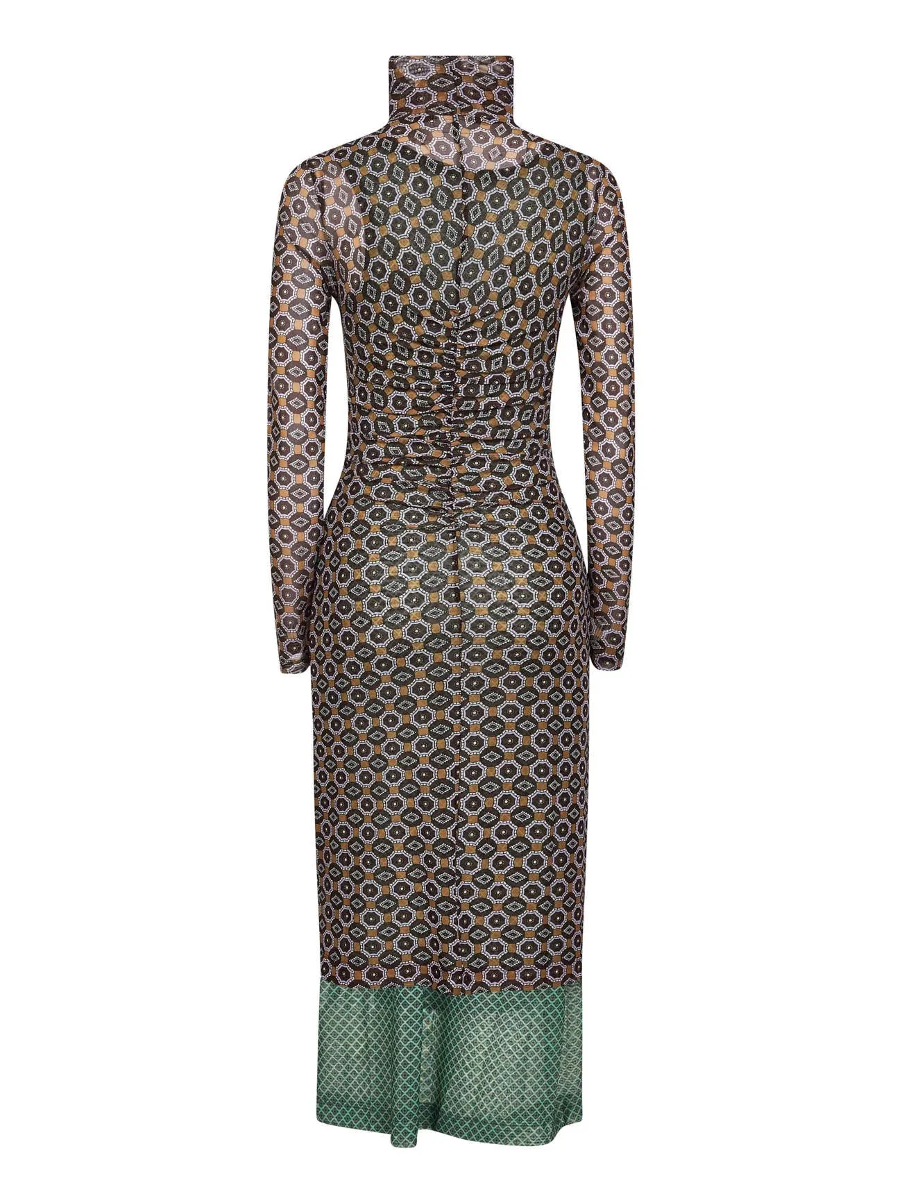 Brown Printed Mesh Midi Dress sold by Lord & Taylor product image thumbnail 2