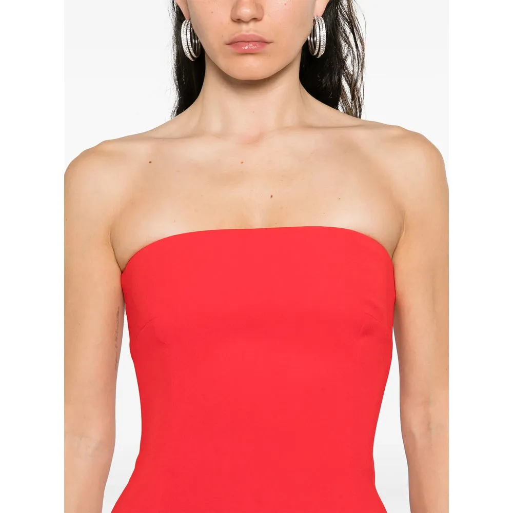 Coral Red Strapless Evening Dress sold by Lord & Taylor product image thumbnail 5