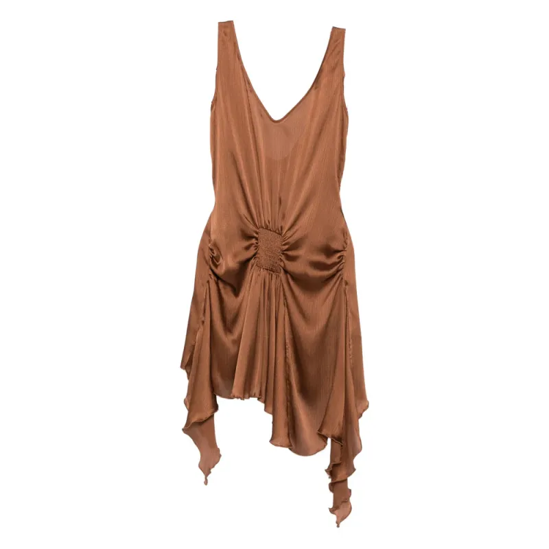 Siedres Brown Asymmetrical Dress sold by Lord & Taylor