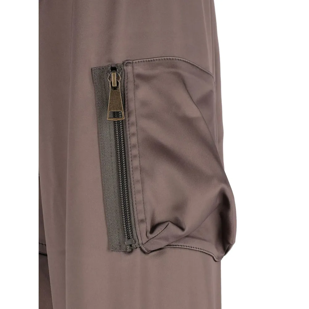 Taupe Ribbed Bomber Jacket sold by Lord & Taylor product image thumbnail 2