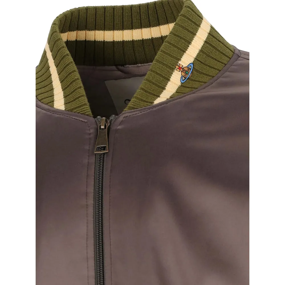 Taupe Ribbed Bomber Jacket sold by Lord & Taylor product image thumbnail 3