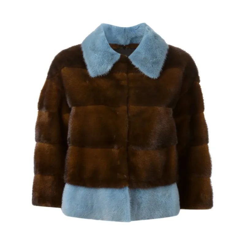 Brown and Blue Mink Fur Coat sold by Lord & Taylor