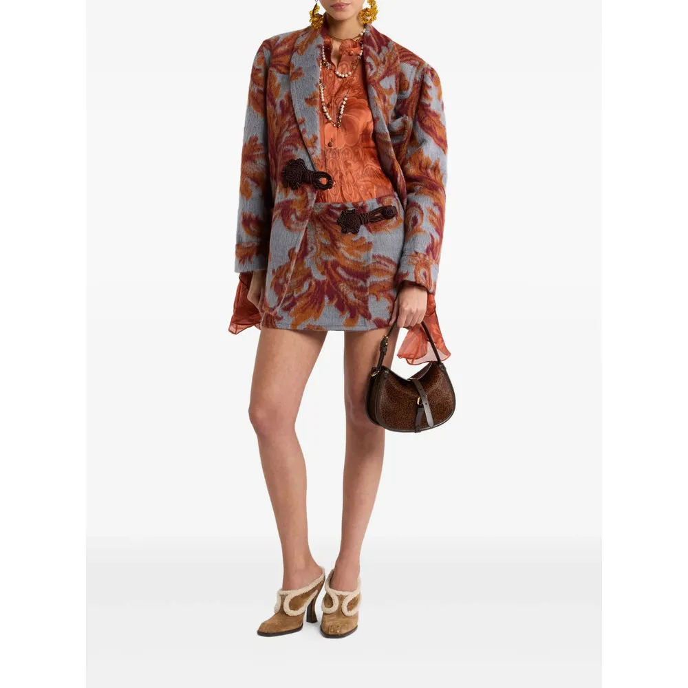 Red Pleated Floral Silk Blouse sold by Lord & Taylor product image thumbnail 5
