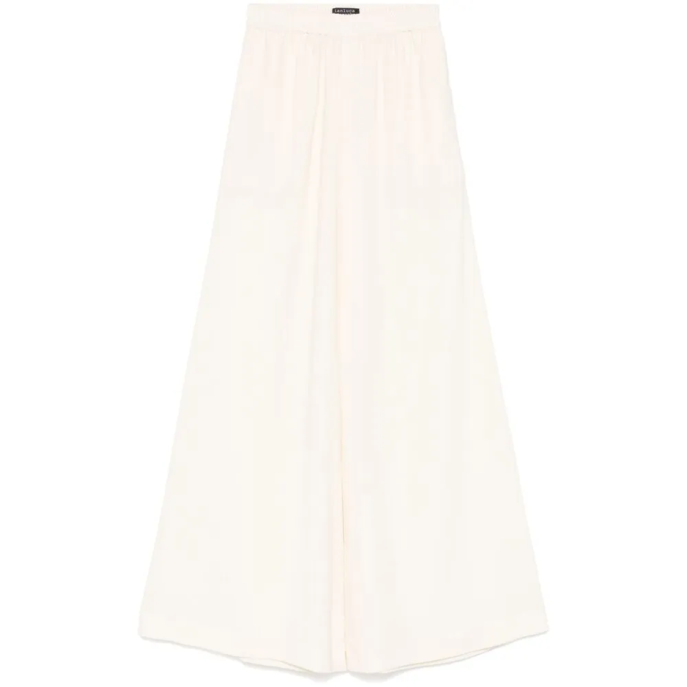 White Elastic-Waist Trousers sold by Lord & Taylor