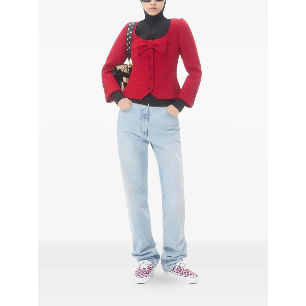 Red Tweed Short-Sleeve Jacket sold by Lord & Taylor product image thumbnail 5