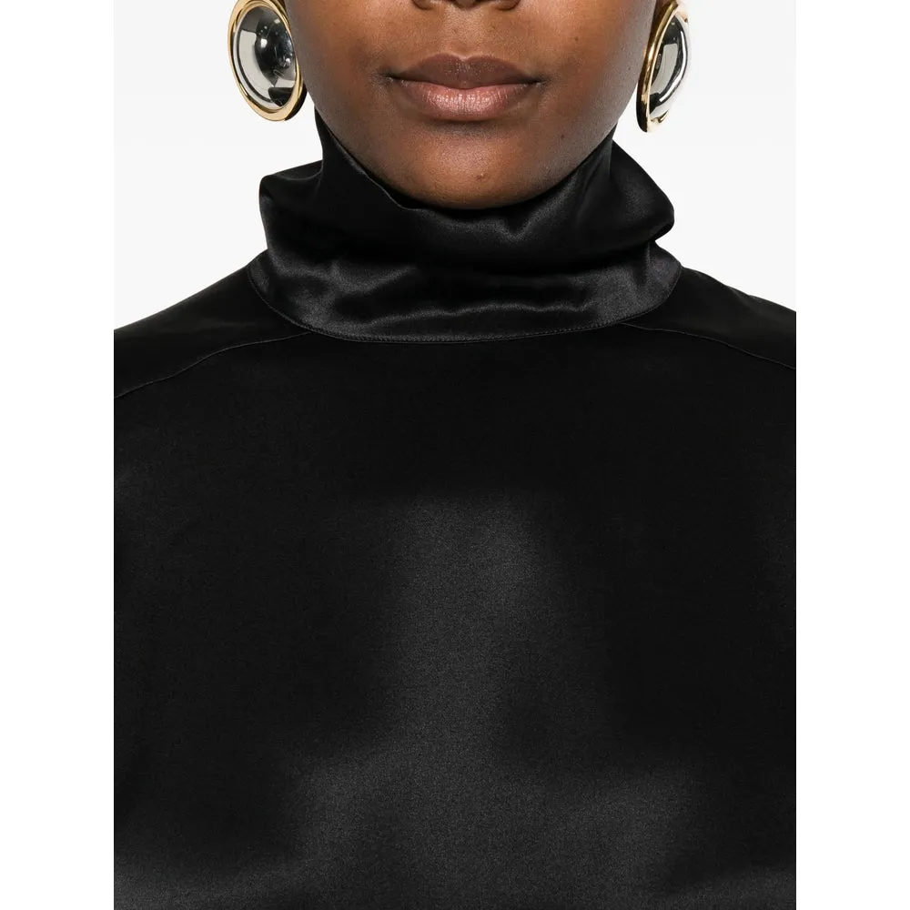Covert High Neck Satin Blouse sold by Lord & Taylor product image thumbnail 4