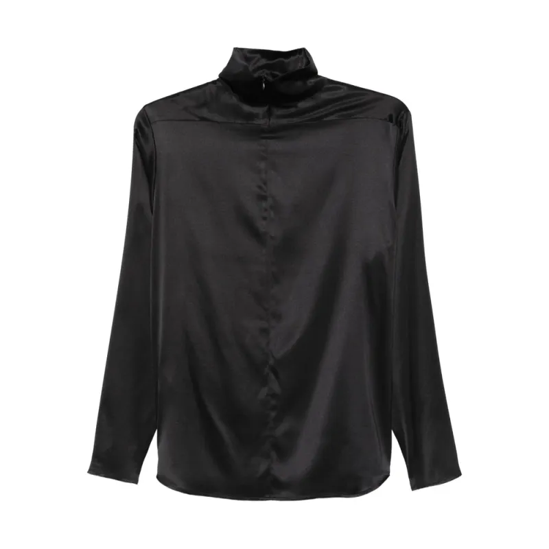 Covert High Neck Satin Blouse sold by Lord & Taylor