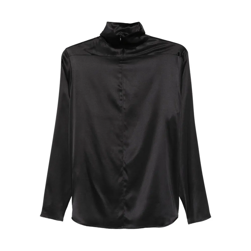 Covert High Neck Satin Blouse sold by Lord & Taylor