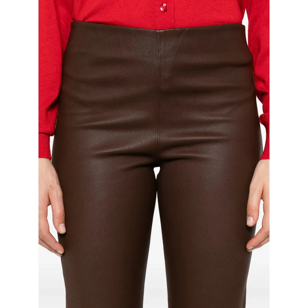 Cropped Brown Calf Leather Pants sold by Lord & Taylor product image thumbnail 2
