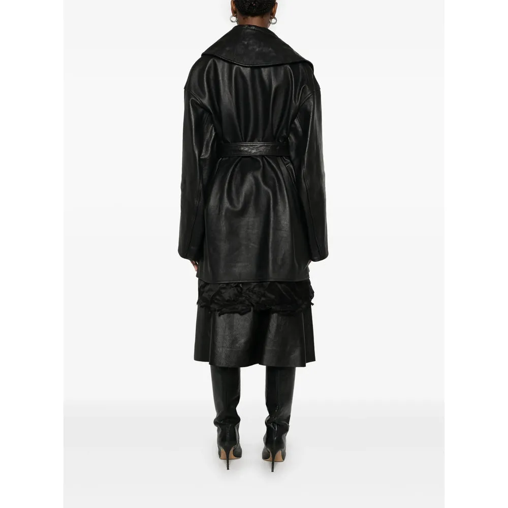 Raw-Edge Black Leather Jacket sold by Lord & Taylor product image thumbnail 4