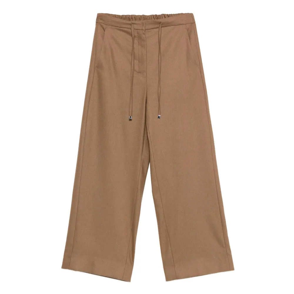 Camel Drawstring Straight Trousers sold by Lord & Taylor