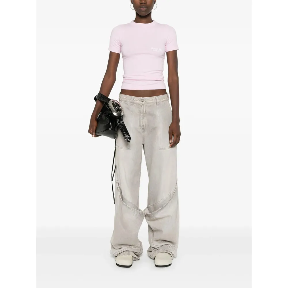 Light Pink Ribbed Cotton-Blend T-Shirt sold by Lord & Taylor product image thumbnail 3