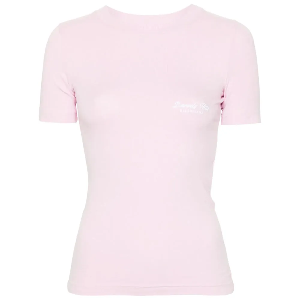 Light Pink Ribbed Cotton-Blend T-Shirt sold by Lord & Taylor
