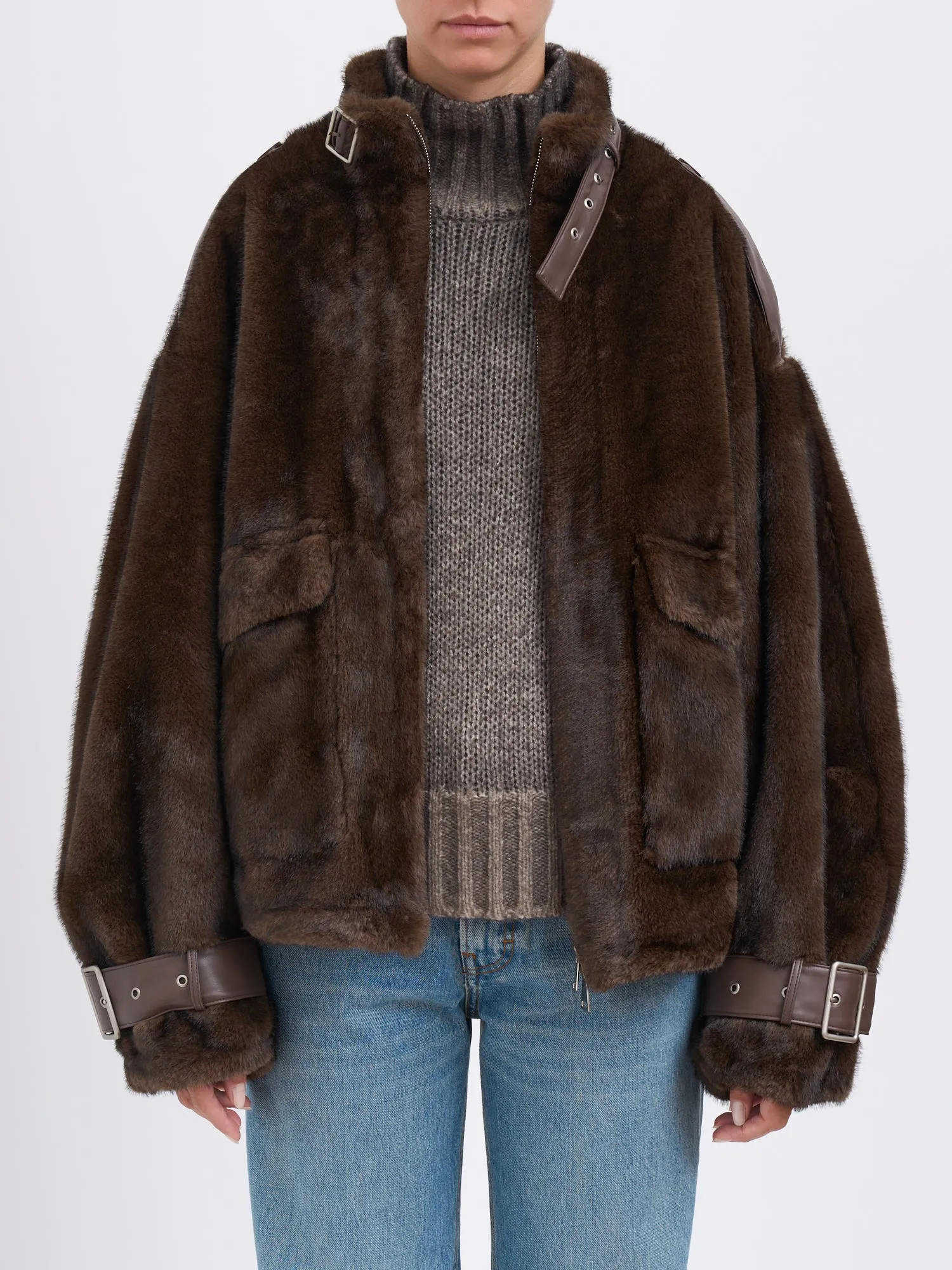 FAUX FUR JACKET sold by Lord & Taylor product image thumbnail 3