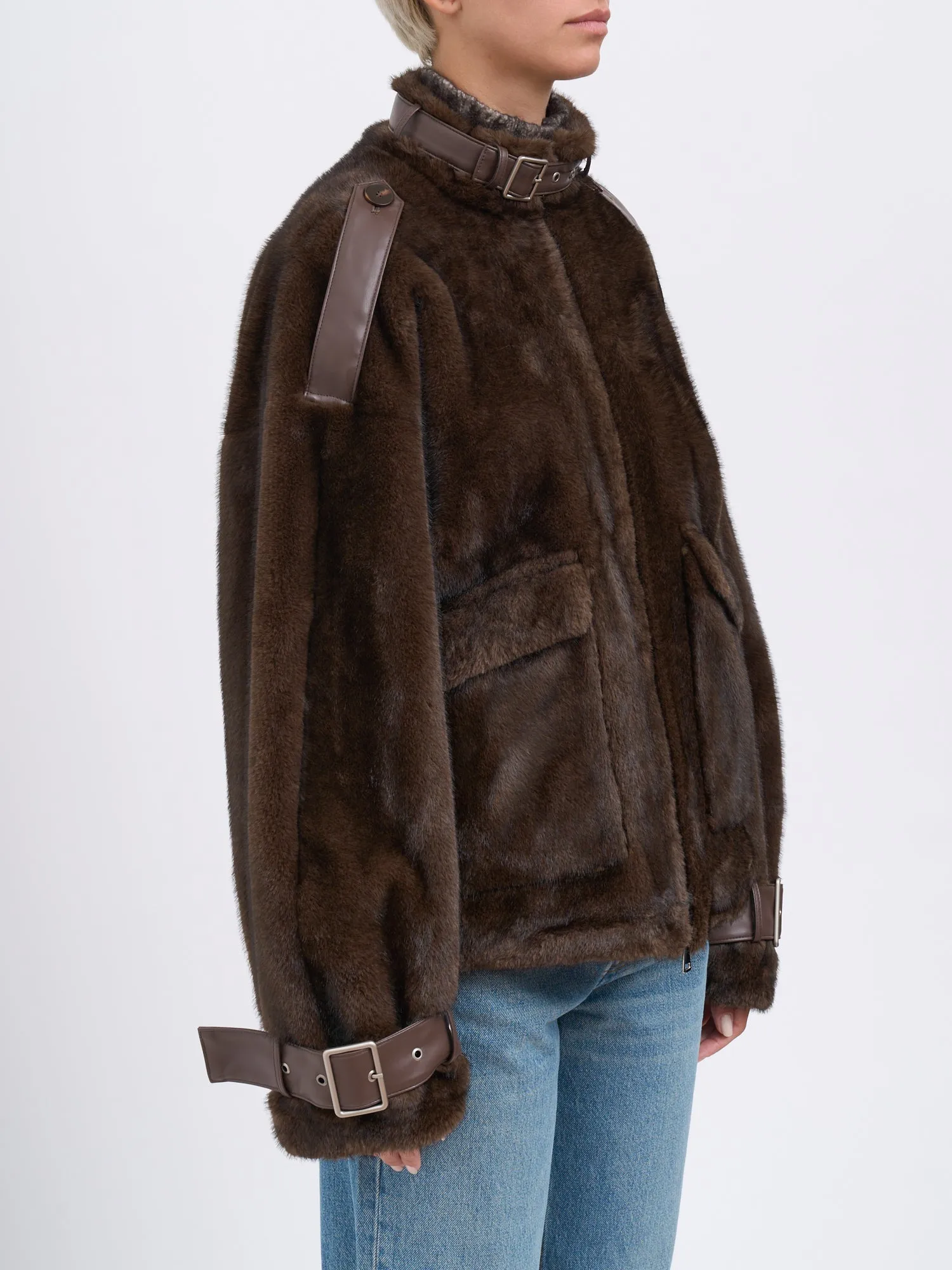 FAUX FUR JACKET sold by Lord & Taylor product image thumbnail 4