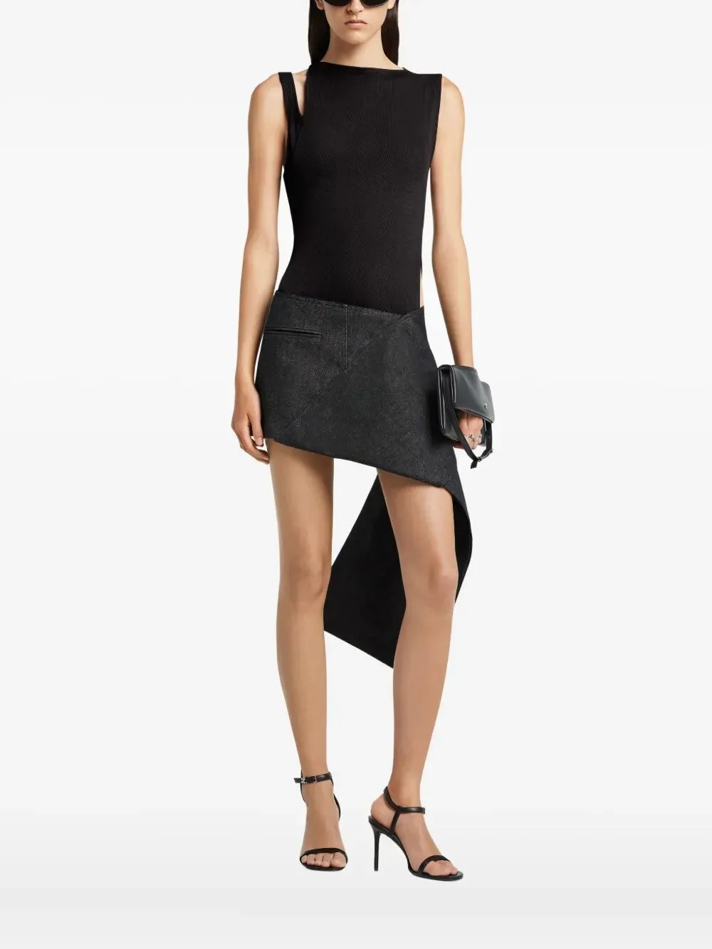 BLACK COTTON ELASTANE TOP sold by Lord & Taylor product image thumbnail 2