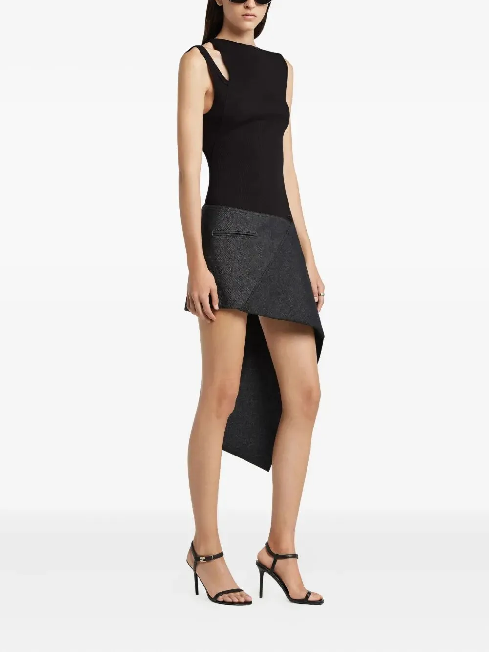 BLACK COTTON ELASTANE TOP sold by Lord & Taylor product image thumbnail 3