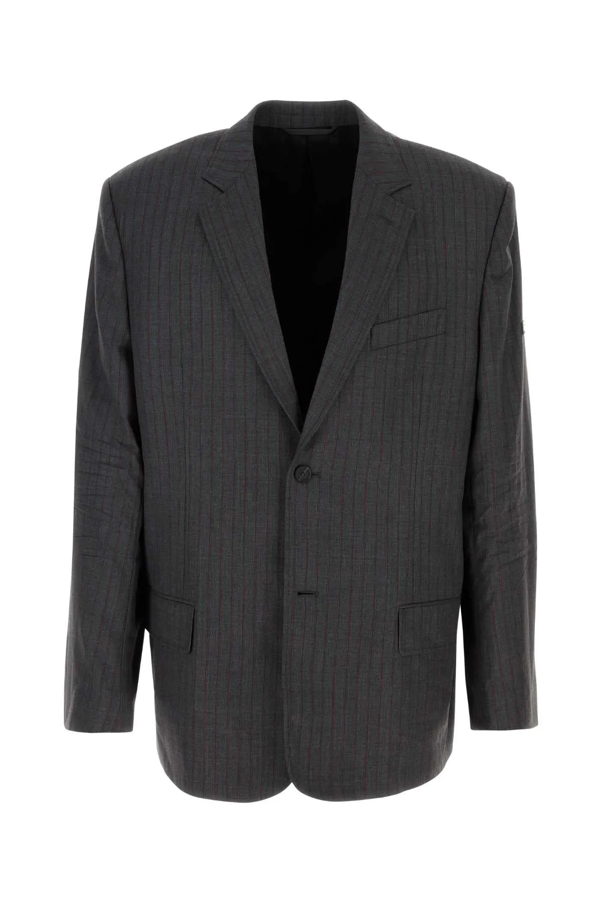 GRAY WOOL BLAZER WITH PINSTRIPE PATTERN sold by Lord & Taylor