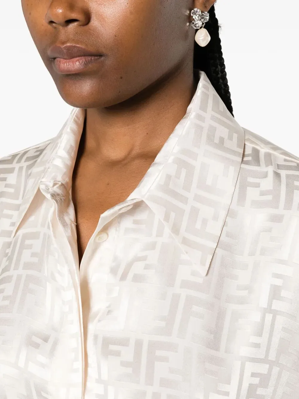 FF SILK OVERSIZED SHIRT sold by Lord & Taylor product image thumbnail 5