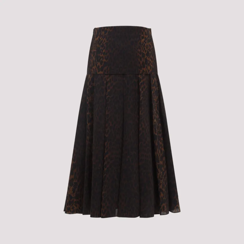 ANIMALIER GODET MIDI SKIRT made by Balenciaga