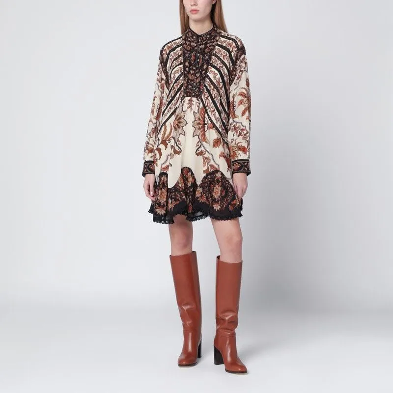 SAND MAJESTIC GARDEN LACE MINI DRESS sold by Lord & Taylor