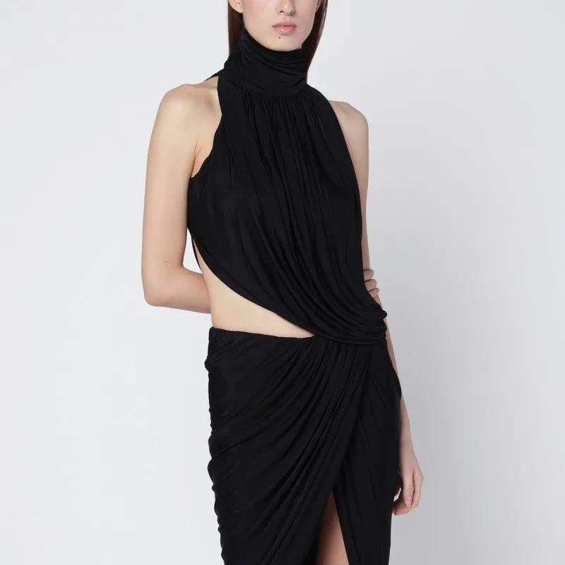 DRAPED BLACK STRETCH JERSEY TOP sold by Lord & Taylor