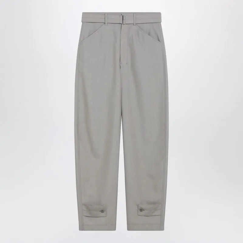 TAUPE TROUSERS WITH ANKLE TABS sold by Lord & Taylor