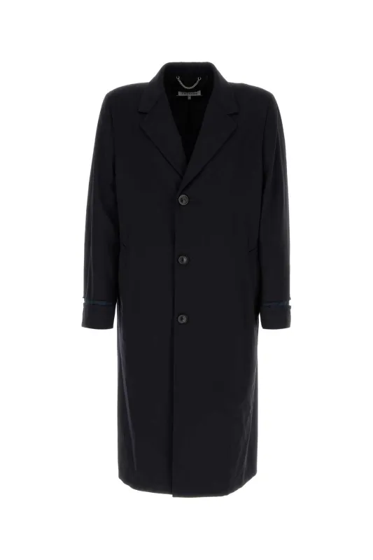 BLUE VIRGIN WOOL TRENCH sold by Lord & Taylor