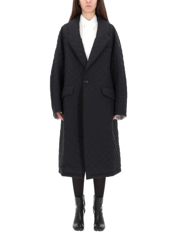BLACK POLYAMIDE TRENCH COAT made by Maison Margiela