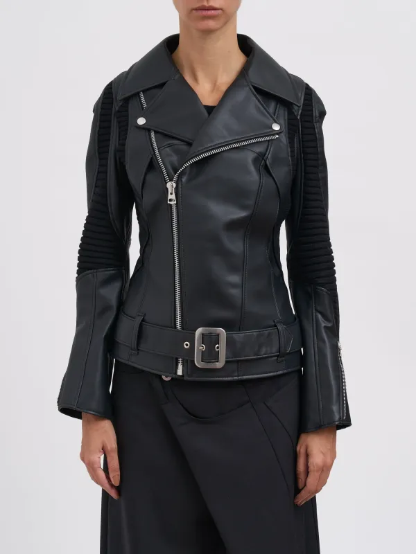 ECO-LEATHER JACKET WITH WOOL INSERTS sold by Lord & Taylor