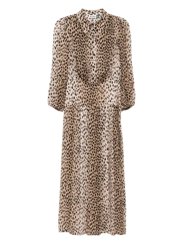 "IZZY" DRESS ANTELOPE SPOT BLACK made by RIXO