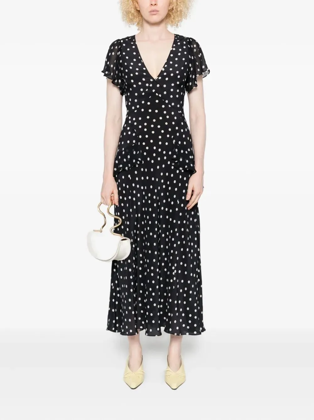 "EVIE" DRESS BOHEMIA SPOT DEEP NAVY sold by Lord & Taylor product image thumbnail 3