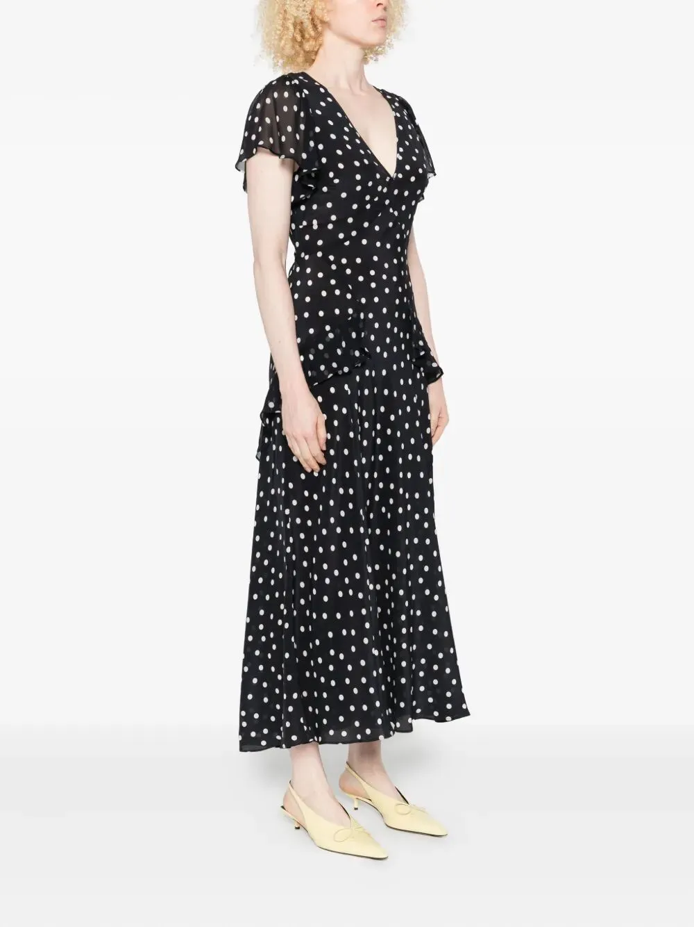 "EVIE" DRESS BOHEMIA SPOT DEEP NAVY sold by Lord & Taylor product image thumbnail 4