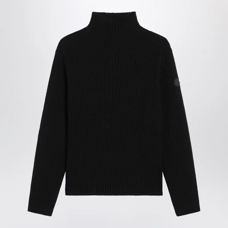BLACK WOOL AND CASHMERE TURTLENECK SWEATER sold by Lord & Taylor