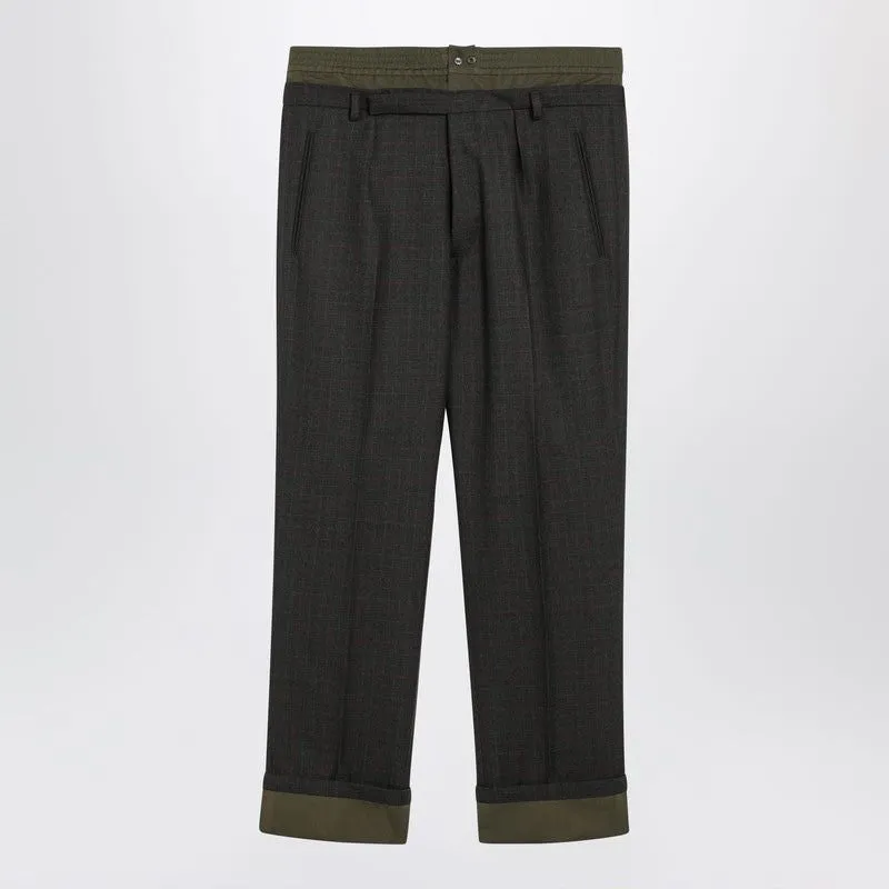 FORESTGREEN TROUSERS WITH DOUBLE WAISTBAND sold by Lord & Taylor