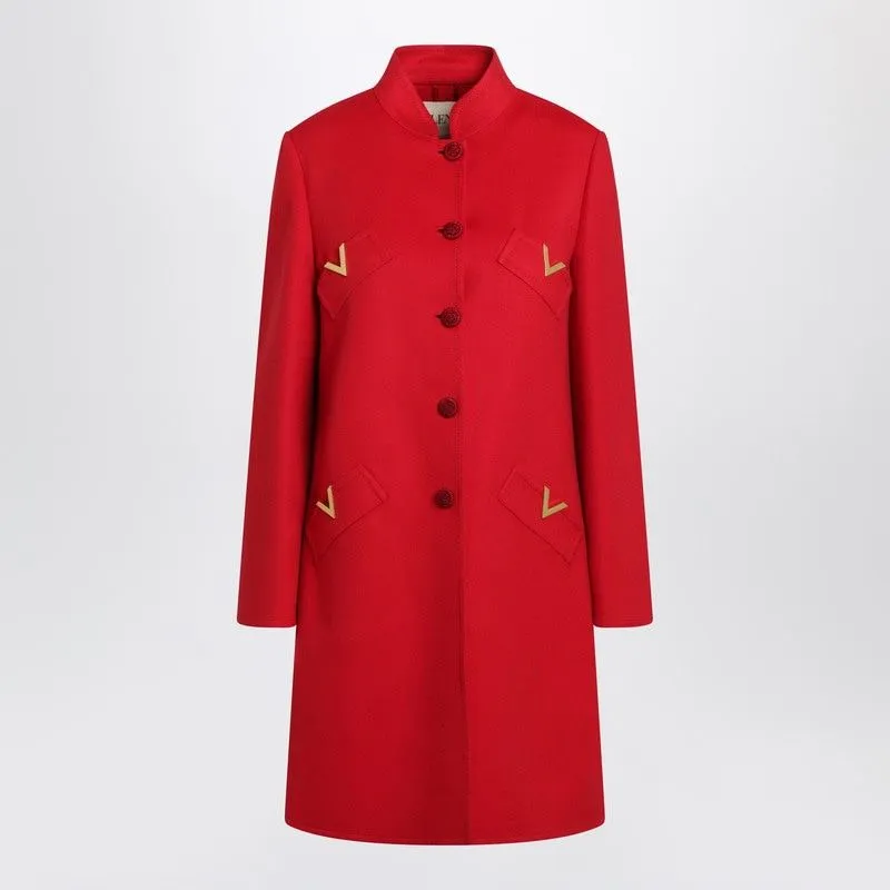 RED WOOL AND CASHMERE COAT sold by Lord & Taylor