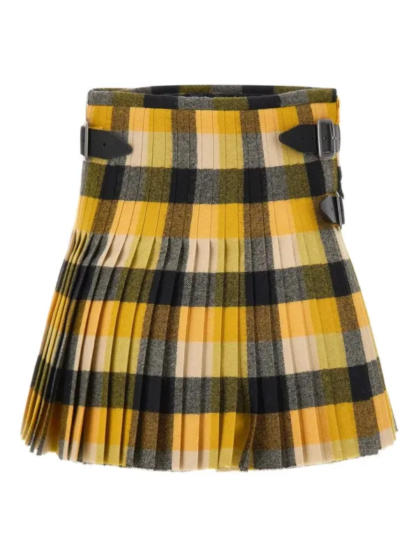 PLEATED BUCKLE MINI SKIRT made by Vivienne Westwood