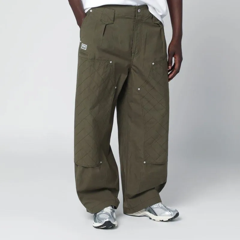 KHAKI GREEN COTTON TROUSERS sold by Lord & Taylor