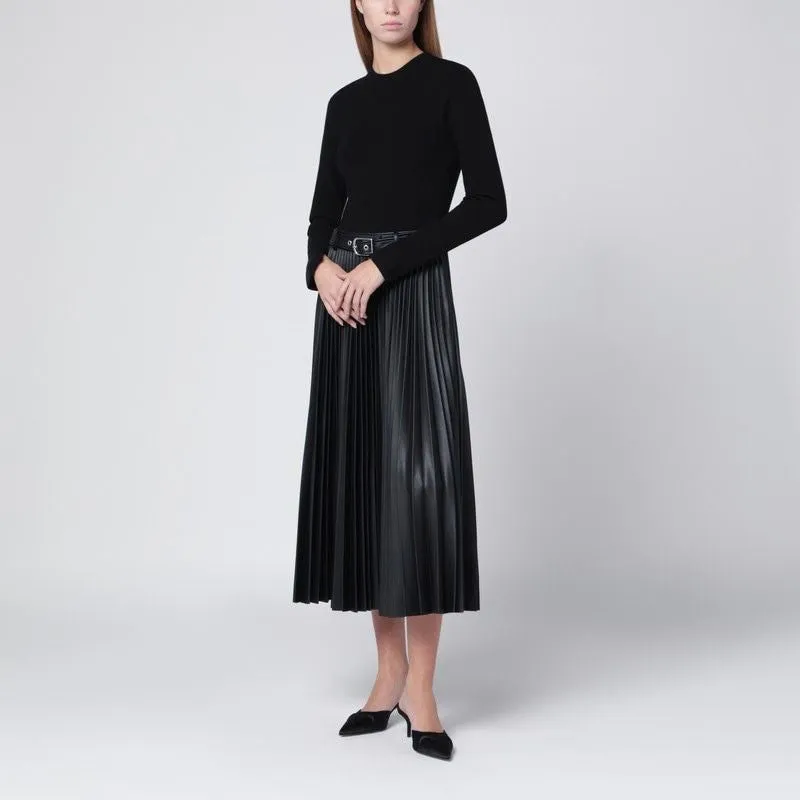 BLACK ABILENE PLEATED MIDI DRESS sold by Lord & Taylor