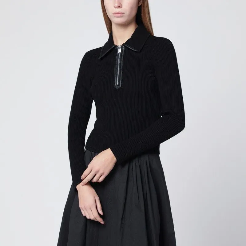 BLACK RIBBED LIVANA POLO sold by Lord & Taylor