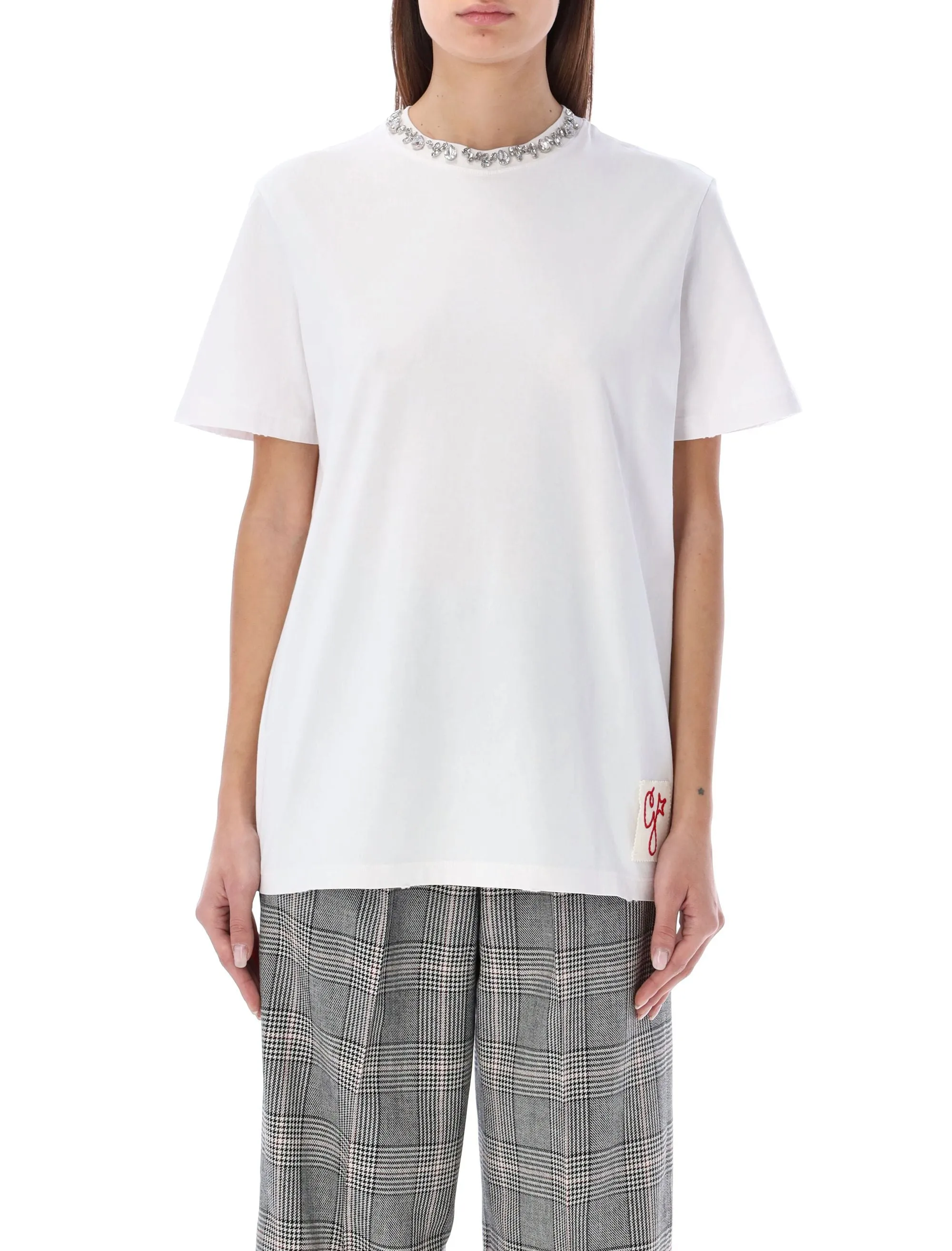 CRYSTAL DETAIL T-SHIRT sold by Lord & Taylor