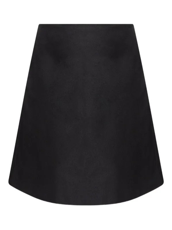 BLACK SATIN A-LINE SKIRT sold by Lord & Taylor