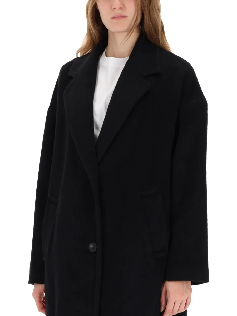 BLACK SINGLE-BREASTED WOOL COAT sold by Lord & Taylor product image thumbnail 4