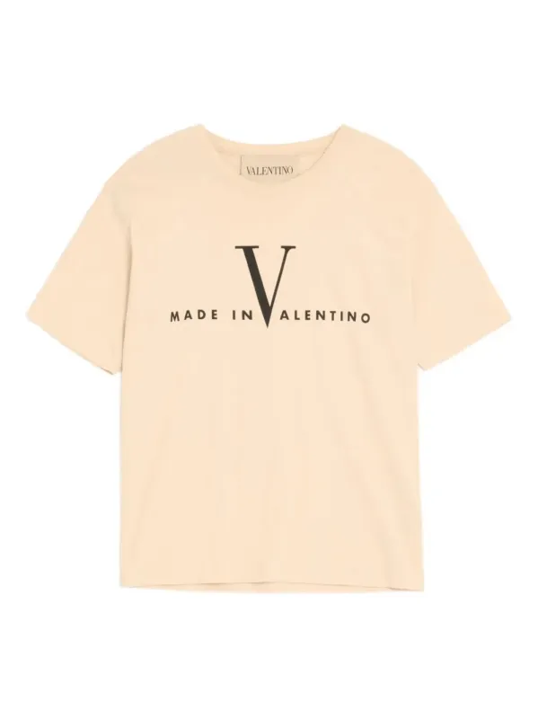 VALENTINO COTTON T-SHIRT WITH MADE IN VALENTINO PRINT sold by Lord & Taylor