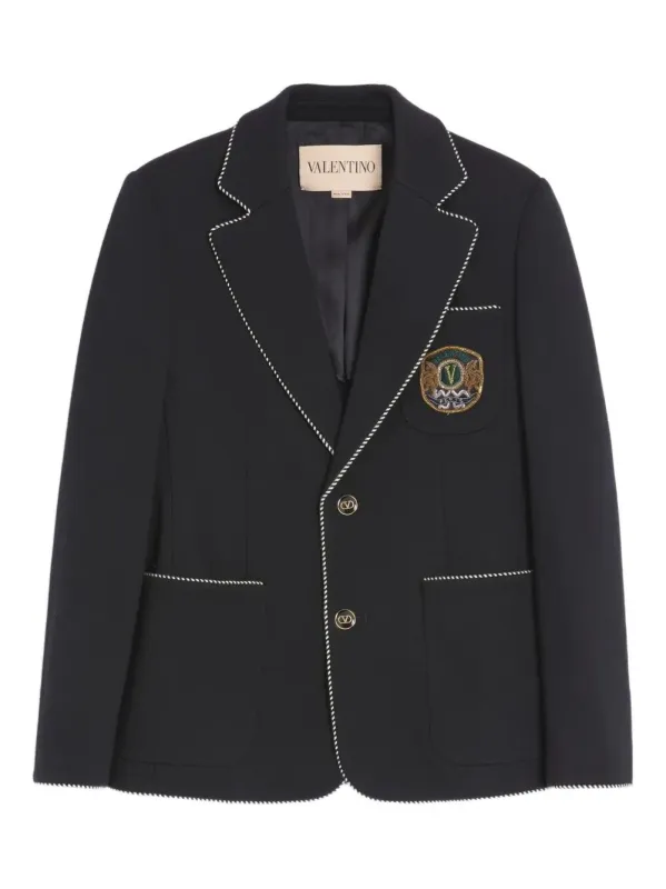 SINGLE-BREASTED BLAZER WITH PATCH sold by Lord & Taylor