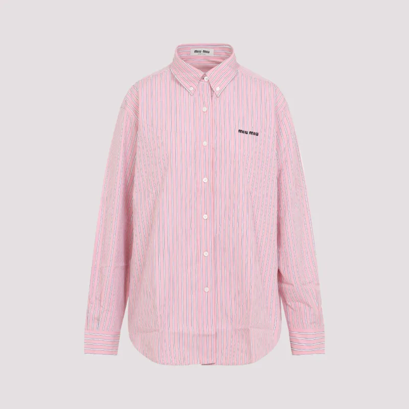 STRIPED COTTON SHIRT WITH LOGO EMBROIDERY sold by Lord & Taylor